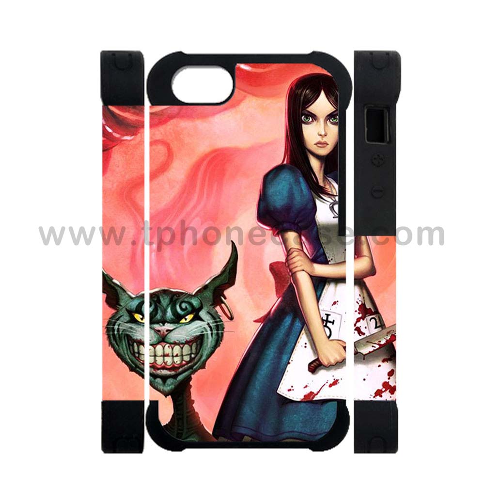 iPhone 5 5s SE soft full body Made by hard PC and soft TPU Design With Alice Madness Returns