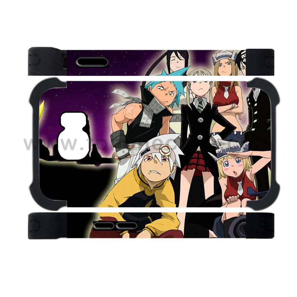 Galaxy s6 soft full body Made by hard PC and soft TPU Design With Anime Soul Eater